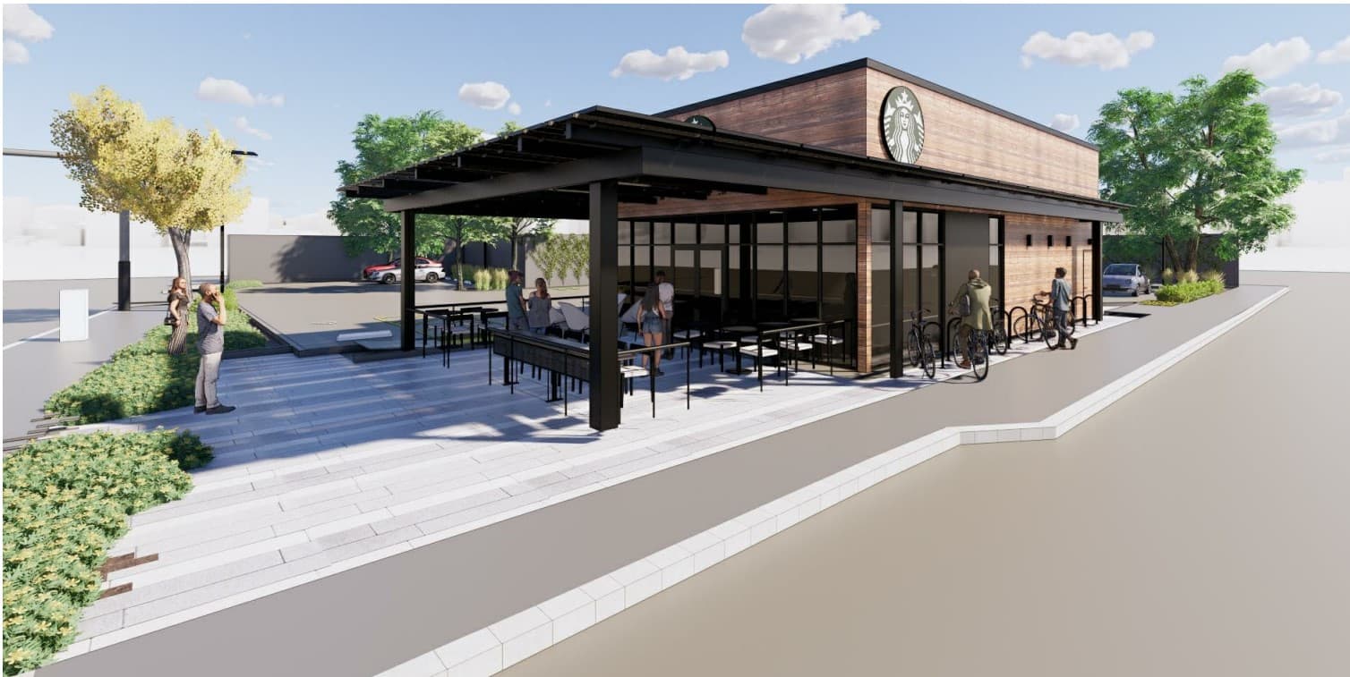 Proposed Starbucks drive-through location in Hermosa Beach, California