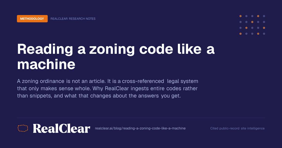 Reading a zoning code like a machine | RealClear