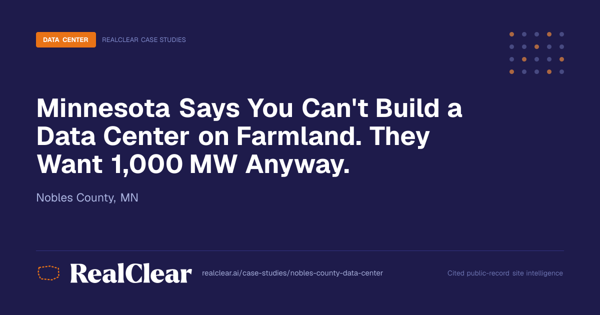 Minnesota Says You Can't Build a Data Center on Farmland. They Want ...