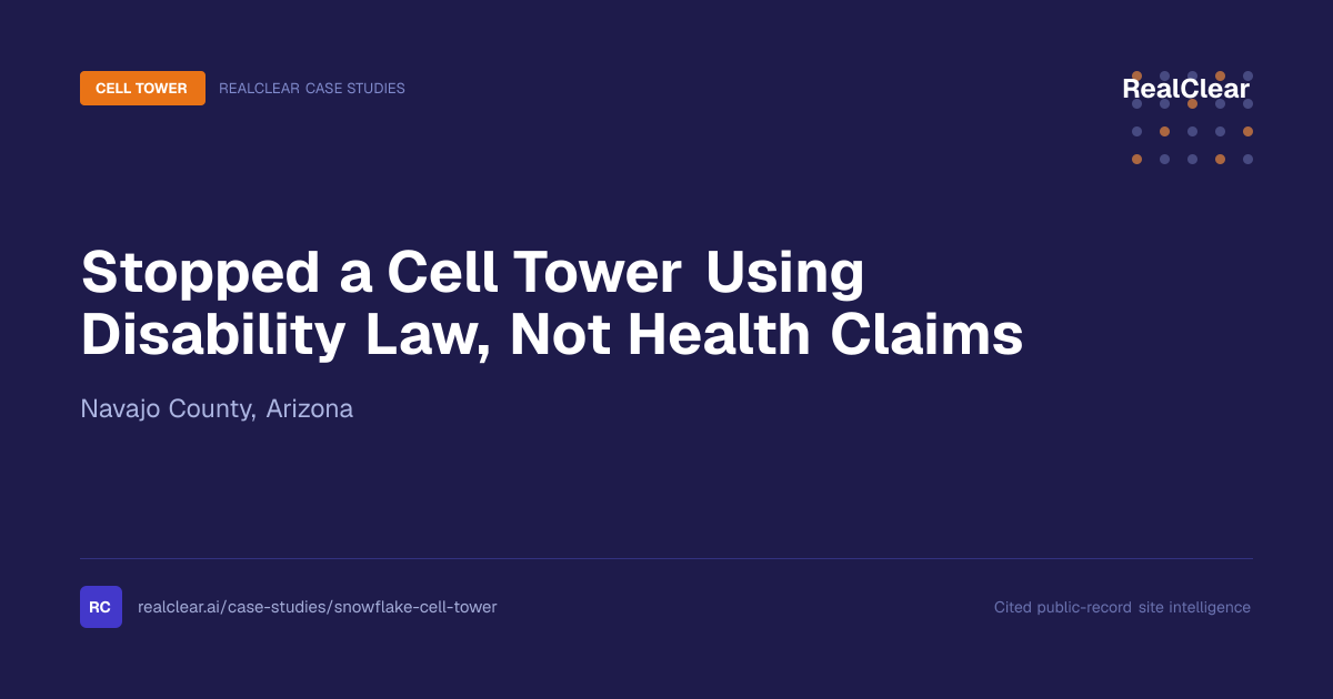 Stopped a Cell Tower Using Disability Law, Not Health Claims | RealClear